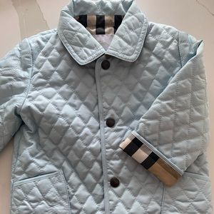 baby boys light blue burberry reversible jacket